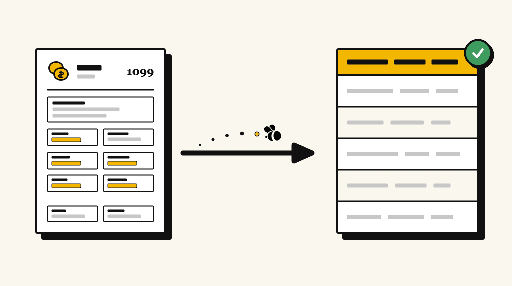 Extracting structured data from a 1099 form into a spreadsheet with ParserBee